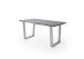 Baumkantentisch >Calabria< in Akazie grau lackiert - 180x77,5x100 (BxHxT)