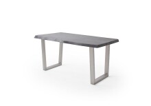 Baumkantentisch >Calabria< in Akazie grau lackiert...