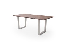 Baumkantentisch >Calabria< in Akazie walnussfarbig - 180x76,5x90 (BxHxT)