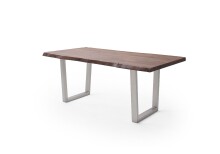 Baumkantentisch >Calabria< in Akazie walnussfarbig - 200x79,5x100 (BxHxT)