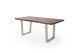 Baumkantentisch >Calabria< in Akazie walnussfarbig - 220x79,5x100 (BxHxT)