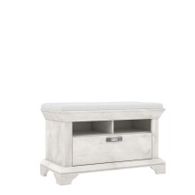 Schuhbank >Kashmir< in Pinie Weiss - 98,5x62x46,2cm (BxHxT)