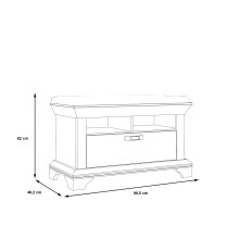 Schuhbank >Kashmir< in Pinie Weiss - 98,5x62x46,2cm (BxHxT)