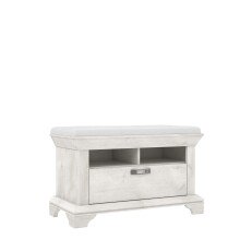 Schuhbank >Kashmir< in Pinie Weiss - 98,5x62x46,2cm (BxHxT)