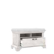 Schuhbank >Kashmir< in Pinie Weiss - 98,5x62x46,2cm (BxHxT)