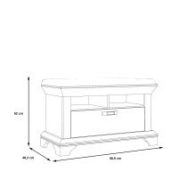Schuhbank >Kashmir< in Pinie Weiss - 98,5x62x46,2cm (BxHxT)