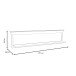 Wandregal >Kashmir< in Pinie Weiss - 177,7x43,5x24,5cm (BxHxT)