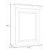 Garderobenspiegel >Kashmir< in Pinie Weiss - 72,1x92,8x7,3cm (BxHxT)