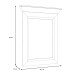 Garderobenspiegel >Kashmir< in Pinie Weiss - 72,1x92,8x7,3cm (BxHxT)