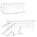 Couchtisch >Kashmir< in Pinie Weiss - 120,6x45,3x60,4cm (BxHxT)