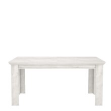 Esstisch >Kashmir< ausziehbar bis 205cm, in Pinie Weiss - 160(205)x75x90cm (BxHxT)