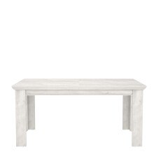 Esstisch >Kashmir< ausziehbar bis 205cm, in Pinie Weiss - 160(205)x75x90cm (BxHxT)