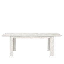 Esstisch >Kashmir< ausziehbar bis 205cm, in Pinie Weiss - 160(205)x75x90cm (BxHxT)