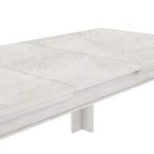 Esstisch >Kashmir< ausziehbar bis 205cm, in Pinie Weiss - 160(205)x75x90cm (BxHxT)
