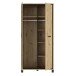 Kleiderschrank >TRONDHEIM< in Artisan Eiche / Schwarz Eiche - 99,1x209x60,3cm B/H/T