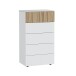Kommode >Ethna< in Artik-Weiß/Natur  - 61x109x40 (BxHxT)