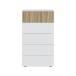 Kommode >Ethna< in Artik-Weiß/Natur  - 61x109x40 (BxHxT)