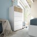 Kommode >Ethna< in Artik-Weiß/Natur  - 61x109x40 (BxHxT)
