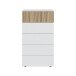 Kommode >Ethna< in Artik-Weiß/Natur  - 61x109x40 (BxHxT)