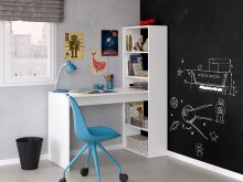 Regal-Schreibtisch >Duplo< in Artik-Weiß - 120x144x53 (BxHxT)
