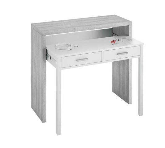 Konsolentisch Consola in Artik WeiB Beton Grau 99x88x36 BxHxT 164 95
