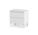 Nachtkommode >Loft< in weiß glänzend - 50x49x34 (BxHxT)
