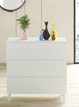 Kommode >Loft< in weiß glänzend -...