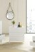 Kommode >Loft< in weiß glänzend - 80x80x40 (BxHxT)