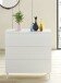 Kommode >Loft< in weiß glänzend - 80x80x40 (BxHxT)