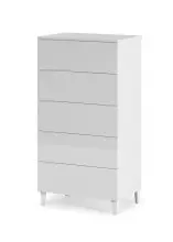 Kommode >Loft< in weiß glänzend -...