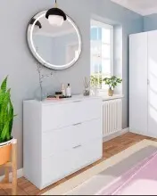 Kommode >Chest of drawers< in Weiß - 77x80x38...