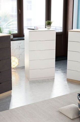 Hochkommode >Chest of drawers< in Artik-Weiß