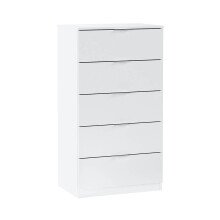 Hochkommode >Chest of drawers< in Artik-Weiß - 60x110x40 (BxHxT)