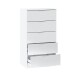 Hochkommode >Chest of drawers< in Artik-Weiß - 60x110x40 (BxHxT)