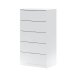 Hochkommode >Chest of drawers< in Artik-Weiß - 60x110x40 (BxHxT)