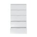 Hochkommode >Chest of drawers< in Artik-Weiß - 60x110x40 (BxHxT)