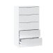 Hochkommode >Chest of drawers< in Artik-Weiß - 60x110x40 (BxHxT)