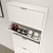 Schuhkipper >Shoe Cabinet< weiß glänzend - 70x180x17 (BxHxT)