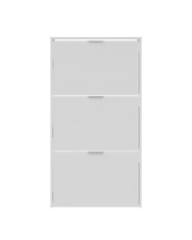 Schuhkipper >Shoe cabinet< weiß glänzend - 60x113x22 (BxHxT)