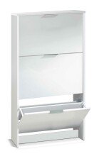 Schuhkipper >Shoe cabinet< weiß glänzend - 60x113x22 (BxHxT)