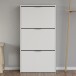 Schuhkipper >Shoe cabinet< weiß glänzend - 60x113x22 (BxHxT)