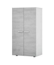 Schuhkommode >Star< in Weiß/Beton-Grau -...