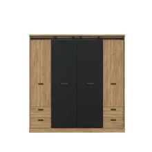 Kleiderschrank >KASZIMIRO< in Waterford Eiche...