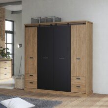 Kleiderschrank >KASZIMIRO< in Waterford Eiche...