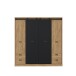 Kleiderschrank >KASZIMIRO< in Waterford Eiche /Schwarz  - 203,2x208,4x61 (BxHxT)