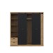 Kleiderschrank >KASZIMIRO< in Waterford Eiche /Schwarz  - 203,2x208,4x61 (BxHxT)