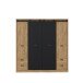 Kleiderschrank >KASZIMIRO< in Waterford Eiche /Schwarz  - 203,2x208,4x61 (BxHxT)