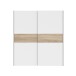 Kleiderschrank >LONGLINE< in Weiss / Sonoma Eiche - 170,3x190,5x61,2cm (BxHxT)