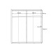 Kleiderschrank >LONGLINE< in Weiss / Sonoma Eiche - 170,3x190,5x61,2cm (BxHxT)