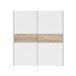 Kleiderschrank >LONGLINE< in Weiss / Sonoma Eiche - 170,3x190,5x61,2cm (BxHxT)